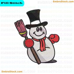 Snowman Embroidery Design 1