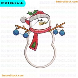 Snowman Embroidery Design 20