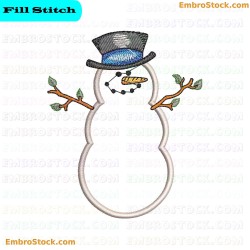 Snowman Embroidery Design 21