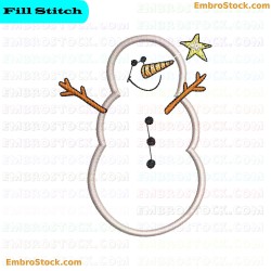 Snowman Embroidery Design 22