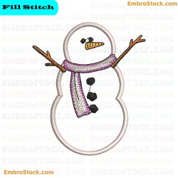 Snowman Embroidery Design 24