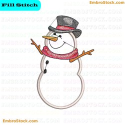 Snowman Embroidery Design 25