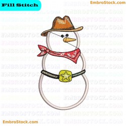 Snowman Embroidery Design 27