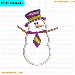 Snowman Embroidery Design 28