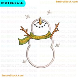 Snowman Embroidery Design 29