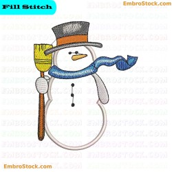 Snowman Embroidery Design 30