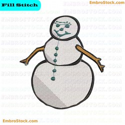 Snowman Embroidery Design 5