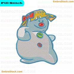 Snowman Embroidery Design 8