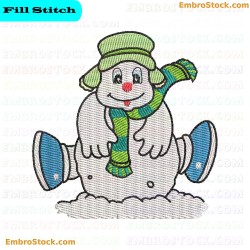 Snowman Snowman Embroidery Design 15