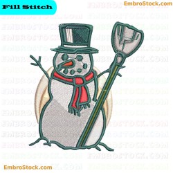 Snowman Snowman Embroidery Design 4