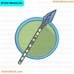 Spear Embroidery Design 11