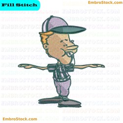 Sports Arbitration Character Embroidery Design 8