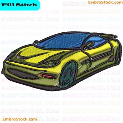 Sports Car Embroidery Design 20