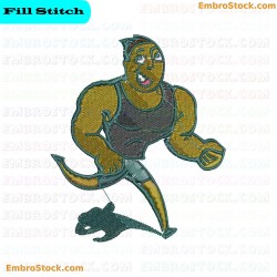 Sports Figure Embroidery Design 4