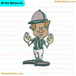 Sports Umpire Character Embroidery Design 12