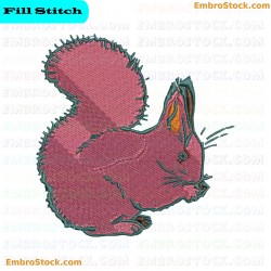 Squirrel Embroidery Design 7