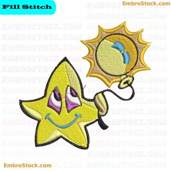 Star And Sun Balloon Embroidery Design 9