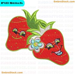 Strawberry Embroidery Design 14