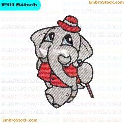 Stylish Elephant Embroidery Design 2