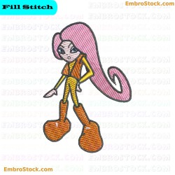 Stylish Female Character Embroidery Design 4