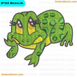 Stylish Frog Embroidery Design 7