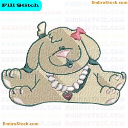 Stylish Puppy Embroidery Design 3