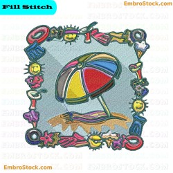 Summer Painting Embroidery Design 9