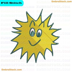 Sun Embroidery Design 5