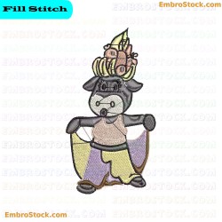 Superhero Fruits Cow Embroidery Design 11