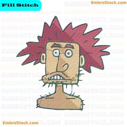 Surprised Cartoon Character Embroidery Design 1