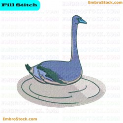 Swan Embroidery Design 11