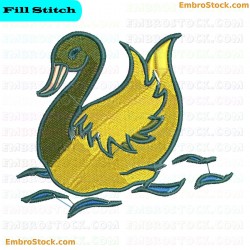 Swan Embroidery Design 13