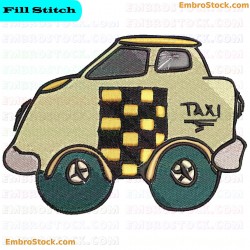 Taxi Car Embroidery Design 17