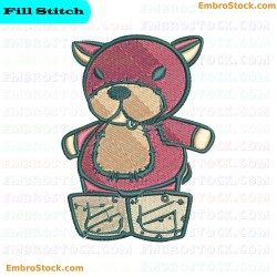 Teddy Bear Embroidery Design 39