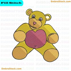 Teddy Bear Embroidery Design 5