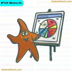 The Artistic Starfish Embroidery Design 4