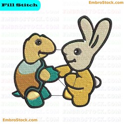 The Tortoise And The Hare Embroidery Design 1