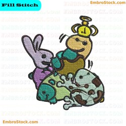 The Tortoise And The Hare Embroidery Design 2