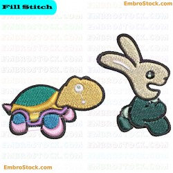 The Tortoise And The Hare Embroidery Design 5