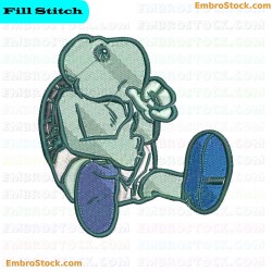 Thumb Sucking Baby Elephant Embroidery Design 5