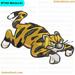 Tiger Styled Cat Embroidery Design 29