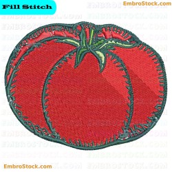 Tomato Embroidery Design 7