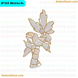 Toucan Bird And Floral Embroidery Design 9