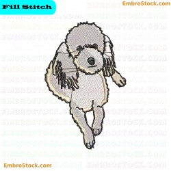 Toy Poodle Embroidery Design 10