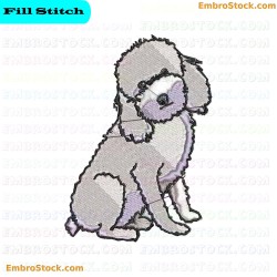 Toy Poodle Embroidery Design 2