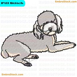 Toy Poodle Embroidery Design 3