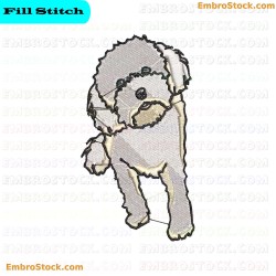 Toy Poodle Embroidery Design 5