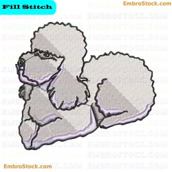 Toy Poodle Embroidery Design 6