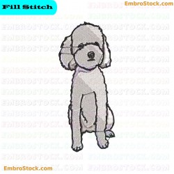 Toy Poodle Embroidery Design 7