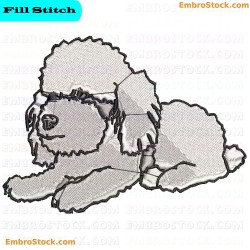 Toy Poodle Embroidery Design 8